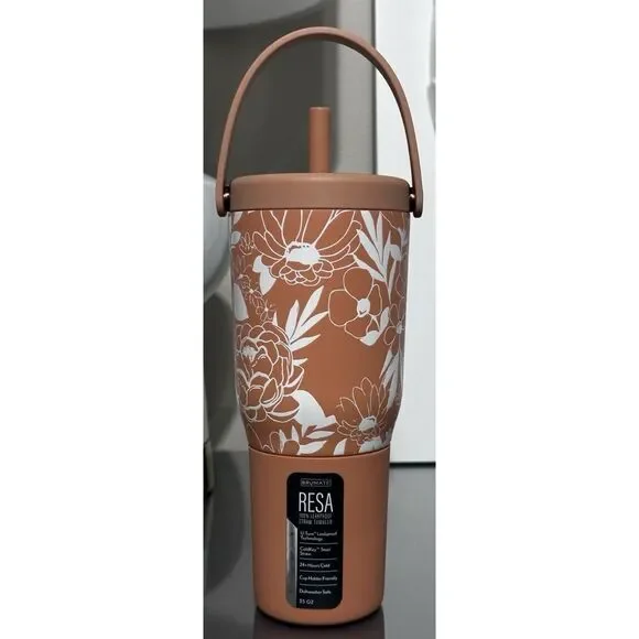 NWT Brumate LIMITED EDITION RESA 35oz Straw Tumbler, SANDSTONE BLOOM - Picture 3 of 7